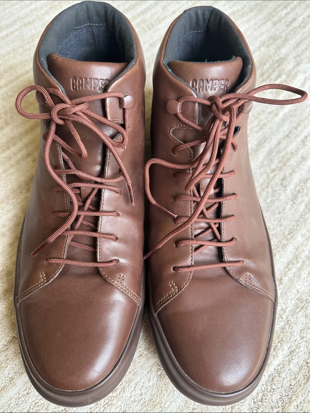 Like New Camper Chasis Sport Brown Leather Ankle Boot Chukka Style Sneaker Sz 11